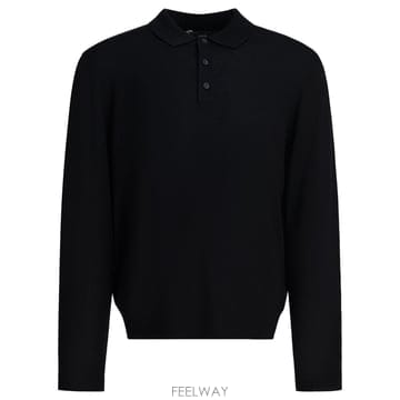 [V90]빈스 M05196453A001BLK 남성 폴로티 피케셔츠 Merino wool polo shirt