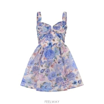 Zimmermann [X45]���Ӹ� 6493DC261 SKBLM ���� ���ǽ� �� �̵� �̴� �巹�� Printed linen bl[X45]���Ӹ� 6493DC261 SKBLM ���� ���ǽ� �� �̵� �̴� 