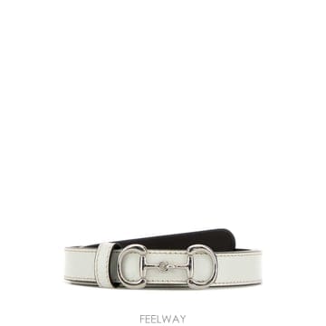 [X45]구찌 A006LPAAGW8 9214 여성 벨트 허리띠 White leather belt