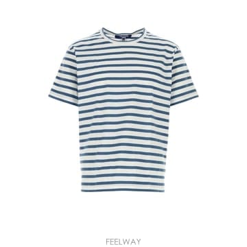 Junya Watanabe [X45]�ؾ� ��Ÿ���� WQT014051 WHITEBLUE ���� Ƽ���� �μҸ� ž Embroidered co[X45]�ؾ� ��Ÿ���� WQT014051 WHITEBLUE ���� Ƽ���� ��