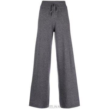 리사양 Sofi grey Trousers with elasticated 웨이스트 앤 와이드 레그 in 캐시미