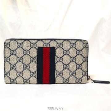 Gucci(구찌) 408831 GG 수프림 캔버스 뉴웹(WEB) 디테일 장지갑