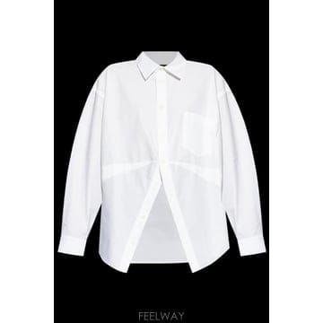 25SS 발렌시아가 비대칭 셔츠 814101TNM609000 TP578402311
