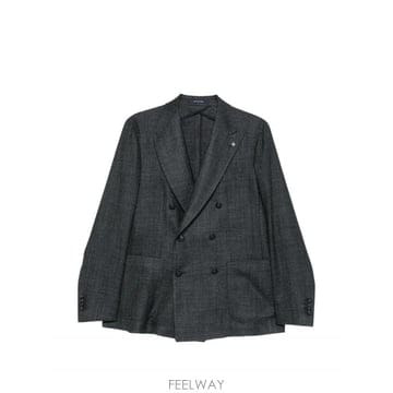 26FW 딸리아또레 Petrol 블루 더블 브레스티드 울 앤 실크 자켓 1SMC20K520149Z1297 T