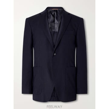 26 FW CANALI 네이비 케이 울 블렌드 블레이저 TP581560518