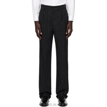 준야 와타나베 그레이 스트라이프 슬랙스