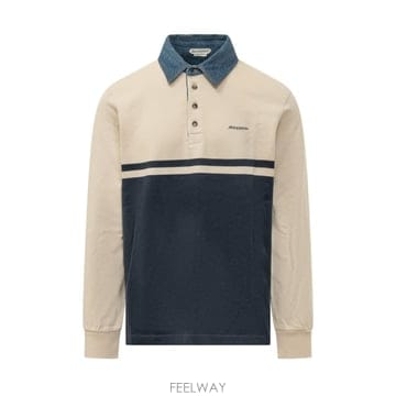 인더샵 JW ANDERSON JW 앤더슨 베이지 네이비 폴로 셔츠