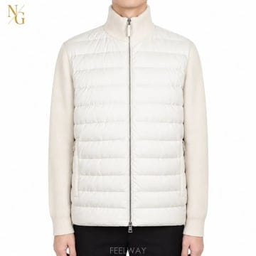 [정품/당일출고] 몽클레어 캐시미어 와펜 니트 패딩 화이트 XL / 105