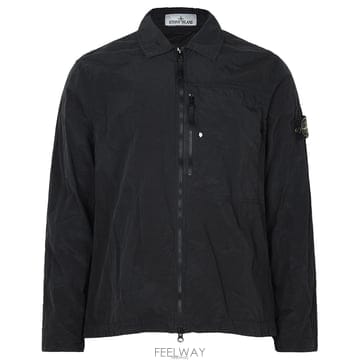 스톤아일랜드 26FW 블랙 메탈 에코닐 포켓 집업 오버 셔츠 자켓 L2S151200041 S0019 V