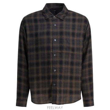 스투시 긴팔 셔츠 BROWN