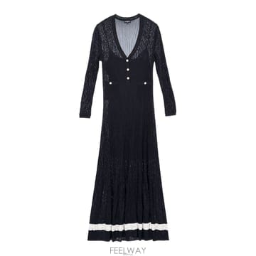 CHANEL [������] ����21P ���� ��Ʈ ��ư �÷��� �巹�� 38 ���� 6ET1689[������] ����21P ���� ��Ʈ ��ư �÷��� �巹�� 38 ���� 
