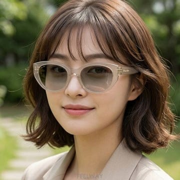 막스마라 선글라스 MM0154 K 45F 반투명 명품 뿔테 피치 브라운 여자 남자 데일리