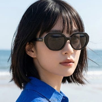 막스마라 선글라스 MM0151 K 01A 명품 블랙 스퀘어 뿔테 아시안핏 남자 여자