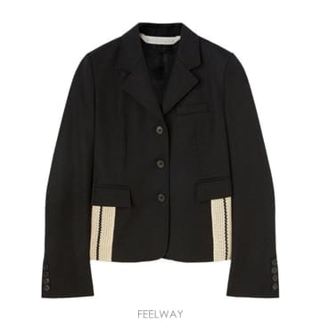 24SS 팜엔젤스 블랙 폴리에스터 블렌드 블레이저 PWEN031F23FAB0011003 TP579349392