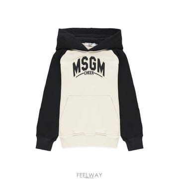24FW 키즈 로고 후드티 크림블랙 F4MSJBHS225 01305