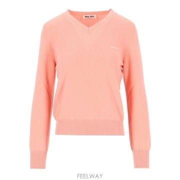 [A94]미우미우 MML08K S OOO 6600F0075 여성 니트 스웨터 MIU MIU MIU MIU V