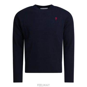 [V90]아미 HKS826001414 남성 니트 스웨터 가디건 Wool crewneck sweater
