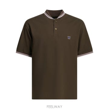 [V90]니들스 SX441C Brown 남성 폴로 카라티 피케셔츠 상의 Shawl Collar Polo sh