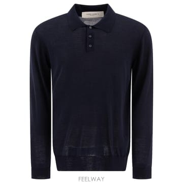 [V90]골든구스 GMP01353P00104150501 남성 니트 스웨터 가디건 Wool Polo Sweat
