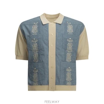 [V90]KAPITAL K2604KN149SAX 남성 셔츠 남방 Cuba Casual Shirt