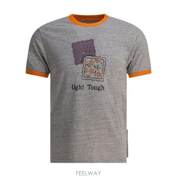 [V90]KAPITAL K2504SC191GRY 남성 티셔츠 상의 반팔티 Tough Peckish Bowy 