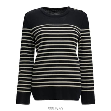[V90]세인트제임스 735 YNAVY BLAN TULI 여성 니트 스웨터 가디건 Knitwear