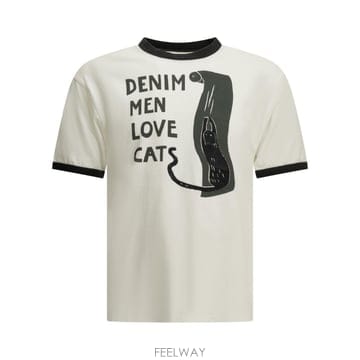 [V90]KAPITAL K2603SC082WHITE 남성 티셔츠 상의 반팔티 Ring Denim Men Lo