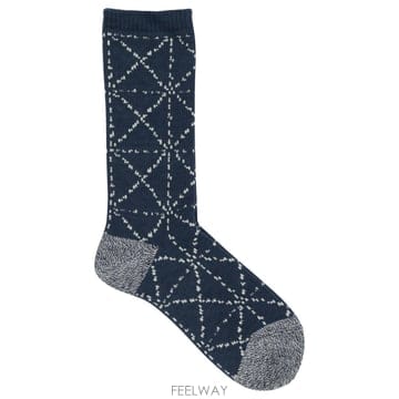 [V90]KAPITAL EK 1744XSANAVY 남성 양말 삭스 캐주얼양말 Sashiko Socks