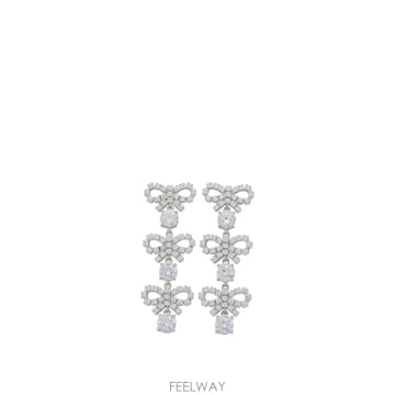 [V90]셀프포트레이트 PF25 612E SLSILVER 여성 귀걸이 이어링 Drop earrings wit