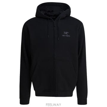[V90]아크테릭스 X000009929EMBLEM FZ HDYBLACK 남성 스웨트셔츠 후드 맨투맨 Embl