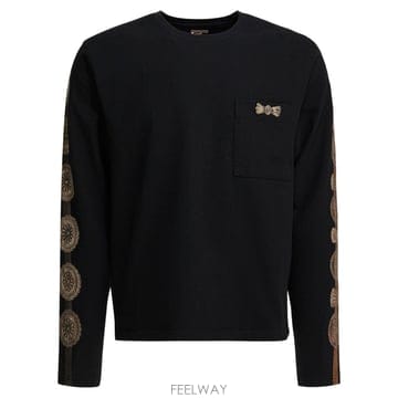 [V90]KAPITAL K2508LC009BLACK 남성 티셔츠 상의 반팔티 Concho T shirt