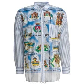 [V90]꼼데가르송 FP B015 W251 STRIPE MIX 남성 셔츠 남방 Striped shirt wi