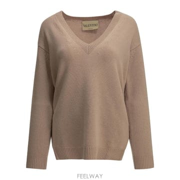 [V90]발렌티노 9B0KC76ZAJ6P45 여성 니트 스웨터 가디건 V neck cashmere sweat