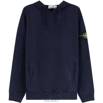 (당일) 26FW 스톤 아일랜드 와펜 패치 네이비 후드 티셔츠 L2S15 6100048 S0A20 V0020