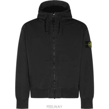 (당일) 26FW 스톤 아일랜드 와펜 패치 블랙 후드 집업 L2S15 6100009 S0051 V0029