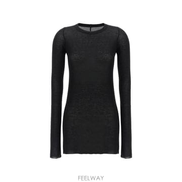 릭오웬스 LONGSLEEVE 리브드 티셔츠 RP02F5202RC09 B0192313272
