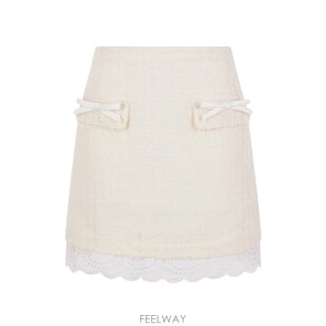 셀프 포트레이트 미디 스커트 PF26002SKCCREAM B0192313288