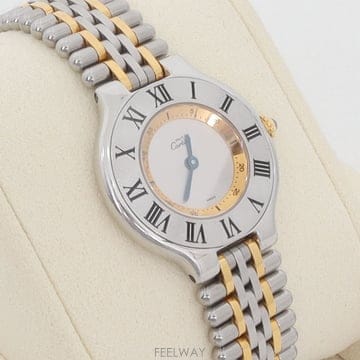 까르띠에 머스트 21세기 쿼츠 콤비 28mm W10075F4