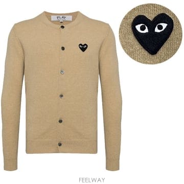 26FW[주아몰] 꼼데가르송 가디건 블랙와펜 AX N023 051 3 BEIGE 국내발송