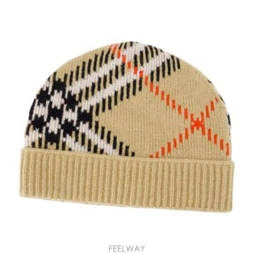 26FW 버버리 체크 캐시미어 블렌드 비니 8114768 A2021 BEIGE