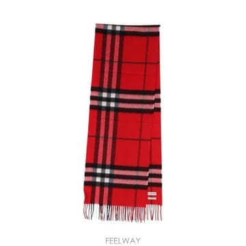 26FW 버버리 체크 캐시미어 스카프 8112640 C3383 RED