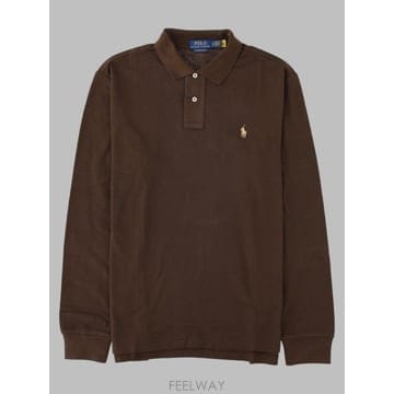 26FW 폴로 랄프로렌 클래식 핏 코튼 폴로 셔츠 710680790 503NUTMEGBROWN C8663