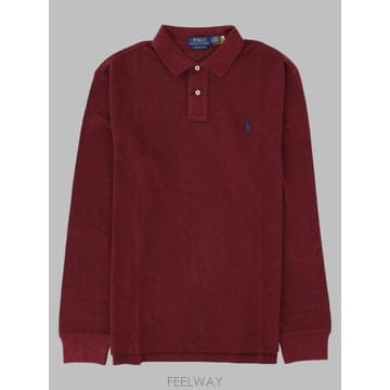 26FW 폴로 랄프로렌 클래식 핏 코튼 폴로 셔츠 710680790 095SPRINGWINEHEATHER C
