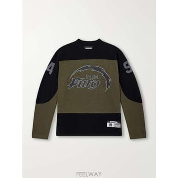 네이버후드 HOCKEY LOGOAPPLIQUE 패널 코튼-저지 티셔 B0082314408