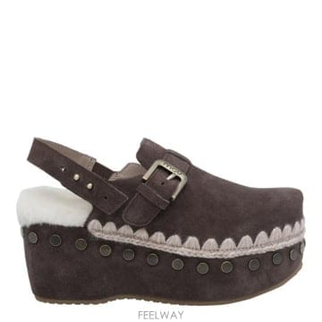 26FW 모우 뮬 슬리퍼 611003A MOCHA BROWN
