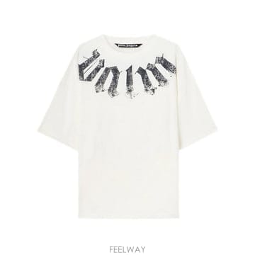 팜 엔젤스 빅 넥 로고 티셔츠 PAMAA003JR0010310 B0192313417