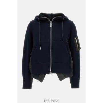 26 F/W 사카이 SPONGE 스웨트 & 나일론 트윌 후드 2608 B0032310964