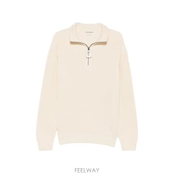 JW 앤더슨 리브드 하프지퍼 스웨터 KW1481YN0542006 B0192313491