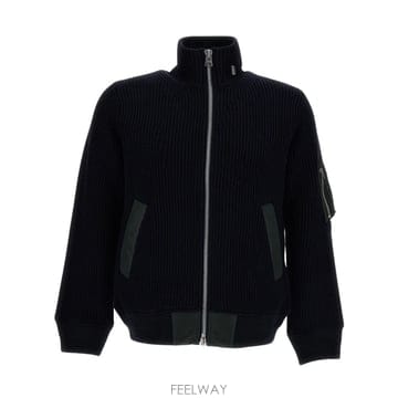 사카이 리브드 니트 자켓 2604128M233 B0192313740