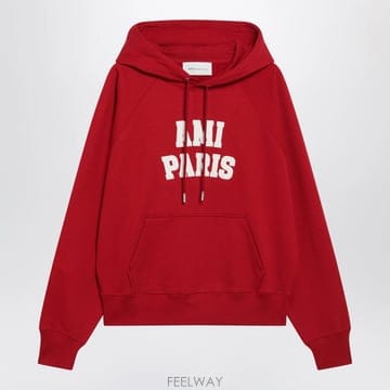 26 F/W 아미 레드 코튼 후드 맨투맨 USW803JE0273-A2 B0052315003